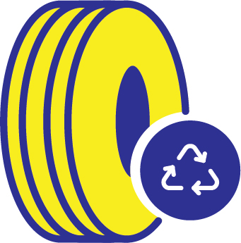 Tire recycling icon